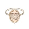 Sterling Silver Yellow Gold Plated Oval Fan Ring