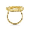 Yellow Gold Plated Hammered Open Ring