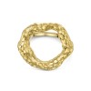 Yellow Gold Plated Hammered Open Ring