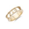 Yellow Gold Plated Roman Numeral Ring