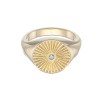 Yellow Gold Plated Round Signet Ring