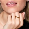 Yellow Gold Plated Wish Bone Ring