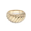 Yellow Gold Plated Shell Dome Ring