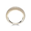 Yellow Gold Plated Brushed Domed Ring