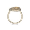 Yellow Gold Plated Cubic Zirconia Open Abstract Ring