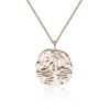 Sterling Silver Yellow Gold Plated Textured Pendant