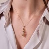 Yellow Gold Plated Cubic Zirconia Spiral Drop Pendant