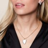 Yellow Gold Plated Mother Of Pearl Abstract Pendant