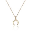 Yellow Gold Plated Crescent Moon Pendant