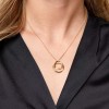 Yellow Gold Plated Double Circle Pendant