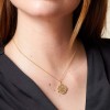 Yellow Gold Plated St. Christopher Coin Pendant