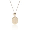 Yellow Gold Plated Brushed Drop Pendant