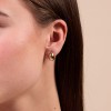 Yellow Gold Plated Thick Huggy Hoop Earrings