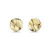 18ct Yellow Gold Vermeil Hammered Circle Stud Earrings