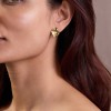 18ct Yellow Gold Vermeil Hammered Stud Earrings
