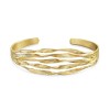 18ct Yellow Gold Vermeil Multi Strand Twist Bangle