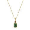 18ct Yellow Gold Vermeil Beryl Emerald & Smoky Quartz Pendant