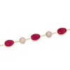 18ct Yellow Gold Vermeil Pink Opal & Pink Fuchsia Bracelet