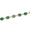 18ct Yellow Gold Vermeil Beryl Emerald, Green Aventurine, Moss Agate & Green Onyx Bracelet