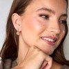 18ct Yellow Gold Vermeil Peach Moonstone & Pearl Earrings