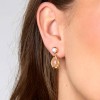 18ct Yellow Gold Vermeil Peach Moonstone & Pearl Earrings