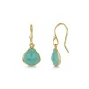 18ct Yellow Gold Vermeil Amazonite Drop Earrings