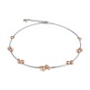 Coeur De Lion Rose Gold Plated Stainless Steel Bubble Beaded Necklace 4983/10-1631