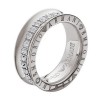 Emporio Armani Silver Stone-Set Concave Ring