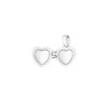 D for Diamond Silver Diamond-Set Small Heart Locket