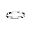 D for Diamond Silver Diamond Set Baby Bangle