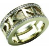 DKNY Gold-Plated Logo Ring