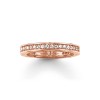 Thomas Sabo Rose Gold Cubic Zirconia Eternity Ring TR1700-416-14