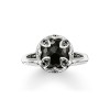 Thomas Sabo Sterling Silver Black Onyx Purity Of Lotus Ring TR2026-641-11