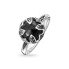 Thomas Sabo Sterling Silver Black Onyx Purity Of Lotus Ring TR2026-641-11