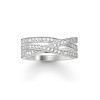 Thomas Sabo Sterling Silver Cubic Zirconia Crossover Ring TR2012-051-14