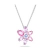 Swarovski Gema Mixed Cut Pink Flower Pendant