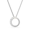 Swarovski Matrix Rhodium Plated Crystal Pearl Open Circle Pendant 5688751