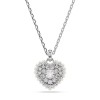 Swarovski Idyllia White Rhodium Plated Heart Ladies Pendant 5684386