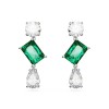 Swarovski Mix Cut Green Mesmera Drop Earrings 5665878