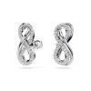 Swarovski Hyperbola Rhodium Plated Infinity Stud Earrings 5687269
