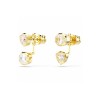 Swarovski Imber Asymmetrical Mixed Cut Gold Tone Plated Drop Earrings 5705461