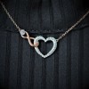 Swarovski Infinity Heart White Crystal Mixed Metal Necklace 5518865