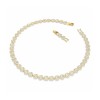 Swarovski Una Angelic Round Cut Gold Tone Plated Tennis Necklace 5720505