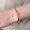 Swarovski Infinity White Crystal Rose Gold Tone Plated Bangle 5518871