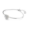 Swarovski Idyllia White Rhodium Plated Heart Ladies Bangle 5684385