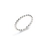 Daisy Silver Dupion Stack Ring