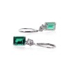 CARAT* Shannon White Gold Plated Emerald Green Drop Earrings CE925W-SHAN-GR
