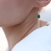 CARAT* Shannon White Gold Plated Emerald Green Drop Earrings CE925W-SHAN-GR