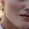 CARAT* Shannon White Gold Plated Emerald Green Drop Earrings CE925W-SHAN-GR