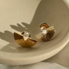 CARAT* Celine Pear Cut Cubic Zirconia Gold Vermeil Fan Earrings CE925Y-CELE